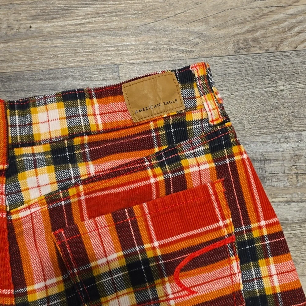 American Eagle Plaid Hi-Rise Mini Corduroy Mini Skirt| Size 4​ - Picture 10 of 11